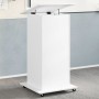 Engineered wood white lectern with wheels and drawer 55x55x107 cm by , Desks - Ref: Foro24-848024, Price: 120,64 €, Discount: %