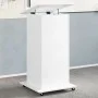 Engineered wood white lectern with wheels and drawer 55x55x107 cm by , Desks - Ref: Foro24-848024, Price: 130,50 €, Discount: %