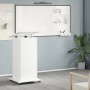 Atril con ruedas y cajón madera ingeniería blanco 55x55x107 cm de , Escritorios - Ref: Foro24-848024, Precio: 125,28 €, Descu...
