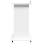 Engineered wood white lectern with wheels and drawer 55x55x107 cm by , Desks - Ref: Foro24-848024, Price: 120,64 €, Discount: %