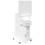Engineered wood white lectern with wheels and drawer 55x55x107 cm by , Desks - Ref: Foro24-848024, Price: 120,64 €, Discount: %