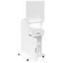 Engineered wood white lectern with wheels and drawer 55x55x107 cm by , Desks - Ref: Foro24-848024, Price: 130,50 €, Discount: %