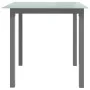 Mesa de jardín de aluminio y vidrio gris claro 80x80x74 cm de vidaXL, Mesas de jardín - Ref: Foro24-312203, Precio: 132,04 €,...
