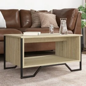 Wohnzimmertisch aus Sonoma-Eiche Spanplatte 75x51x40 cm von , Couchtisch - Ref: Foro24-848485, Preis: 49,85 €, Rabatt: %