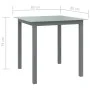 Light gray aluminum and glass garden table 80x80x74 cm by vidaXL, Garden tables - Ref: Foro24-312203, Price: 132,04 €, Discou...