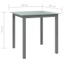 Mesa de jardín de aluminio y vidrio gris claro 80x80x74 cm de vidaXL, Mesas de jardín - Ref: Foro24-312203, Precio: 135,82 €,...