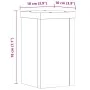Pflanzenständer 2 Stück aus Eichenholz in Braun 10x10x18 cm von , Topfständer - Ref: Foro24-852885, Preis: 21,48 €, Rabatt: %