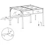 Gartenpergola mit versenkbarem Dach, taupegrau, 3 x 3 m, 180 g/m² von vidaXL, Pergolen, Bögen und Gartenspaliere - Ref: Foro2...