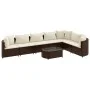Garden set with 8 pieces of sofas and brown synthetic rattan cushions. by , Garden sets - Ref: Foro24-3308385, Price: 497,70 ...