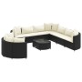 Set de sofás de jardín y cojines 10 pzas ratán sintético negro de , Conjuntos de jardín - Ref: Foro24-3308408, Precio: 692,20...