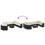 Set of garden sofas and cushions 10 pieces synthetic black rattan by , Garden sets - Ref: Foro24-3308408, Price: 690,99 €, Di...