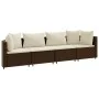 Garden sofa set 4 pieces with brown synthetic rattan cushions by , Garden sets - Ref: Foro24-3308457, Price: 271,14 €, Discou...