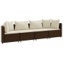 Gartensofagarnitur 4-teilig mit braunen Polstern aus synthetischem Rattan. von , Gartensets - Ref: Foro24-3308457, Preis: 275...