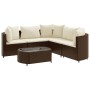 Set aus 6-teiligen Gartensofas und Kissen aus braunem Kunst-Rattan. von , Gartensets - Ref: Foro24-3308393, Preis: 388,48 €, ...
