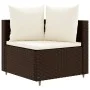 Set of 6 garden sofas and brown synthetic rattan cushions by , Garden sets - Ref: Foro24-3308393, Price: 383,49 €, Discount: %