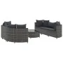 7-piece garden sofa set with gray synthetic rattan cushions by , Garden sets - Ref: Foro24-3308434, Price: 458,07 €, Discount: %