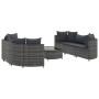 Set de sofás de jardín 7 pzas con cojines ratán sintético gris de , Conjuntos de jardín - Ref: Foro24-3308434, Precio: 463,54...