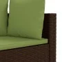 Set of 6 garden sofas and brown synthetic rattan cushions by , Garden sets - Ref: Foro24-3308422, Price: 530,34 €, Discount: %