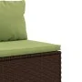 Set of 6 garden sofas and brown synthetic rattan cushions by , Garden sets - Ref: Foro24-3308422, Price: 530,34 €, Discount: %