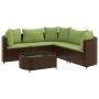 Set sofás de jardín 6 piezas y cojines ratán sintético marrón de , Conjuntos de jardín - Ref: Foro24-3308398, Precio: 438,69 ...
