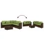 Set sofás de jardín 6 piezas y cojines ratán sintético marrón de , Conjuntos de jardín - Ref: Foro24-3308398, Precio: 448,62 ...