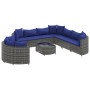 Garden sofa set with 10 pieces of synthetic gray rattan cushions by , Garden sets - Ref: Foro24-3308415, Price: 652,40 €, Dis...
