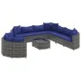 Garden sofa set with 10 pieces of synthetic gray rattan cushions by , Garden sets - Ref: Foro24-3308415, Price: 636,42 €, Dis...