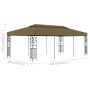 Taupe gray gazebo 6x3 m 180 g/m² by vidaXL, Tents and gazebos - Ref: Foro24-312245, Price: 344,52 €, Discount: %