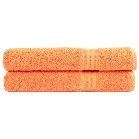 Premium towels 2 units 100% cotton orange 100x200 cm 600 gsm by , Towels - Ref: Foro24-137389, Price: 56,72 €, Discount: %