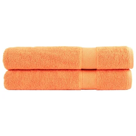 Premium-Handtücher, 2 Stück, 100% Baumwolle, orange, 100x200 cm, 600 g/m². von , Handtücher - Ref: Foro24-137389, Preis: 57,1...