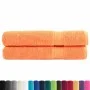 Premium-Handtücher, 2 Stück, 100% Baumwolle, orange, 100x200 cm, 600 g/m². von , Handtücher - Ref: Foro24-137389, Preis: 57,1...