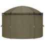 Cenador con cortinas gris taupe 180g/m² 520x349x255 cm de vidaXL, Carpas y cenadores - Ref: Foro24-312231, Precio: 401,65 €, ...