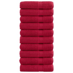 Duschhandtücher 10 Stück 100% Baumwolle rot 70x140 cm 600 gsm von , Handtücher - Ref: Foro24-137406, Preis: 111,93 €, Rabatt: %