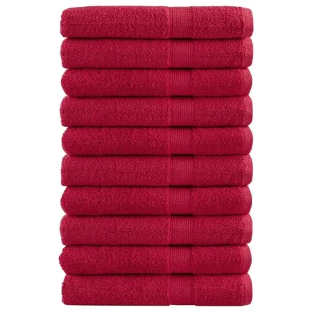 Sauna towels 10 units 100% cotton red 80x200 cm 600 gsm by , Towels - Ref: Foro24-137412, Price: 178,97 €, Discount: %