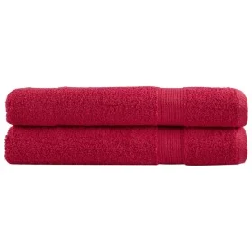 Sauna towels 2 units 100% cotton red 80x200 cm 600 gsm by , Towels - Ref: Foro24-137410, Price: 46,14 €, Discount: %