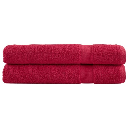 Sauna towels 2 units 100% cotton red 80x200 cm 600 gsm by , Towels - Ref: Foro24-137410, Price: 47,03 €, Discount: %