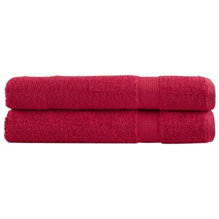 Sauna towels 2 units 100% cotton red 80x200 cm 600 gsm by , Towels - Ref: Foro24-137410, Price: 46,14 €, Discount: %