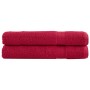 Sauna towels 2 units 100% cotton red 80x200 cm 600 gsm by , Towels - Ref: Foro24-137410, Price: 47,03 €, Discount: %