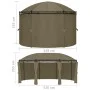 Gazebo with taupe gray curtains 180g/m² 520x349x255 cm by vidaXL, Tents and gazebos - Ref: Foro24-312231, Price: 401,66 €, Di...