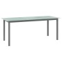 Hellgrauer Gartentisch aus Aluminium und Glas, 190 x 90 x 74 cm von vidaXL, Gartentische - Ref: Foro24-312205, Preis: 181,94 ...