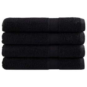 Premium-Handtücher, 4 Stück, 100% Baumwolle, schwarz, 100x200 cm, 600 g/m². von , Handtücher - Ref: Foro24-137438, Preis: 106...