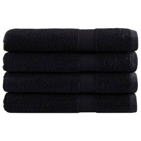 Premium towels 4 units 100% cotton black 100x200 cm 600 gsm by , Towels - Ref: Foro24-137438, Price: 108,00 €, Discount: %