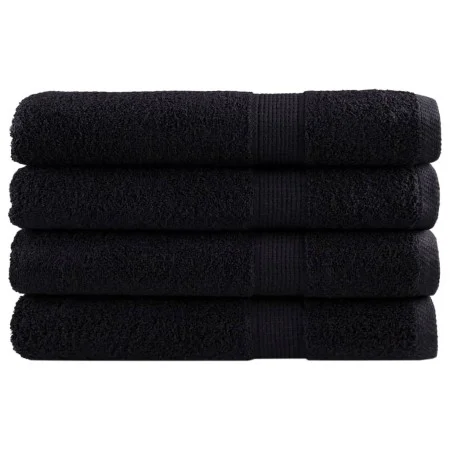 Premium-Handtücher, 4 Stück, 100% Baumwolle, schwarz, 100x200 cm, 600 g/m². von , Handtücher - Ref: Foro24-137438, Preis: 106...