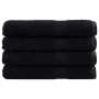 Premium-Handtücher, 4 Stück, 100% Baumwolle, schwarz, 100x200 cm, 600 g/m². von , Handtücher - Ref: Foro24-137438, Preis: 106...