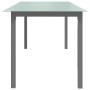 Hellgrauer Gartentisch aus Aluminium und Glas, 190 x 90 x 74 cm von vidaXL, Gartentische - Ref: Foro24-312205, Preis: 181,94 ...