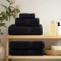 Premium-Handtücher, 4 Stück, 100% Baumwolle, schwarz, 100x200 cm, 600 g/m². von , Handtücher - Ref: Foro24-137438, Preis: 106...