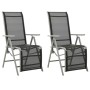 Reclining garden chairs 2 pcs silver aluminum textilene by vidaXL, Garden chairs - Ref: Foro24-312197, Price: 177,85 €, Disco...