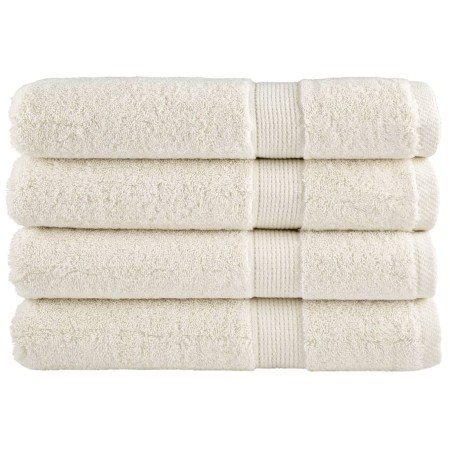 Premium-Handtücher, 4 Stück, 100% Baumwolle, Creme, 100x200 cm, 600 g/m². von , Handtücher - Ref: Foro24-137486, Preis: 111,8...