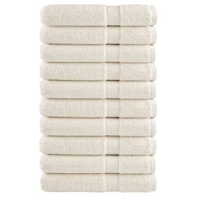 Sauna towels 10 units 100% cotton cream 80x200 cm 600 gsm by , Towels - Ref: Foro24-137484, Price: 190,66 €, Discount: %