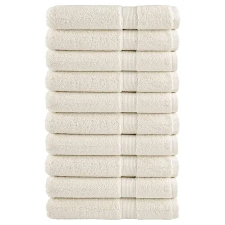 Toallas de sauna 10 uds 100% algodón crema 80x200 cm 600 gsm de , Toallas - Ref: Foro24-137484, Precio: 187,14 €, Descuento: %